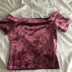 Velvet crop top
